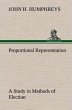 Proportional Representation A Study in... - Bild 1
