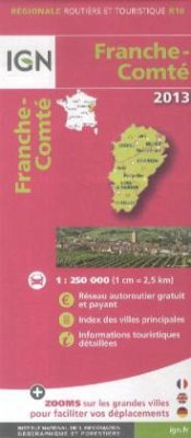 Cover IGN Karte, Régionale Routière et Touristique Franche-Comté 2013