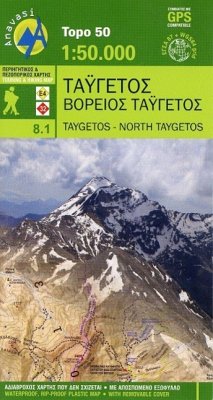 Topografische Bergwanderkarte 8.1. Taigetos 1 : 50 000