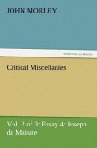 Critical Miscellanies (Vol. 2 of 3) Essay 4: Joseph de Maistre