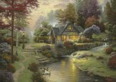 Schmidt 58464 - Thomas Kinkade: Friedliche Abendstimmung, 1000-teiliges Puzzle