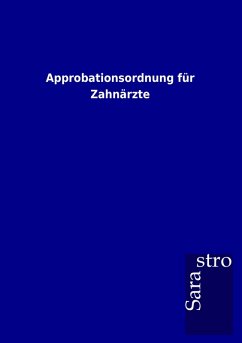 Cover Approbationsordnung für Zahnärzte