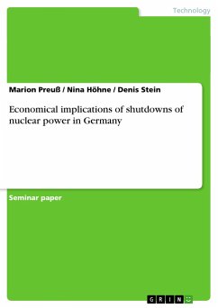 Economical implications of shutdowns of nuclear power in Germany