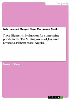 Trace Elements Evaluation for some mine ponds in the Tin Mining Areas of Jos amd Environs, Plateau State, Nigeria - Haruna, Isah;Maigari;Gusikit