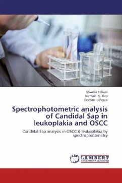 Spectrophotometric analysis of Candidal Sap in leukoplakia and OSCC - Rehani, Shweta;Rao, Nirmala N.;Devgun, Deepak