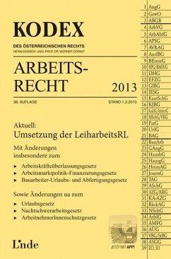 Cover KODEX Arbeitsrecht 2013