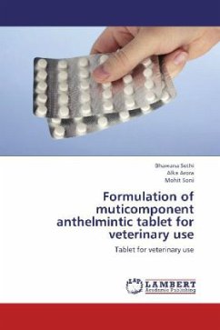 Formulation of muticomponent anthelmintic tablet for veterinary use