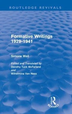 Formative Writings (Routledge Revivals) - Weil, Simone