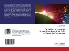 Excitation in Impurity Doped Quantum Dots: Role of Impurity Parameters