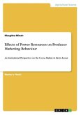 Effects of Power Resources on Producer Marketing Behaviour