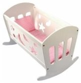 Bino 83699 - Puppenwiege mit Bettwäsche, Puppenbett aus Holz, 49cm Bino 83699 - Puppenwiege mit Bettwäsche, Puppenbett aus Holz, 49cm