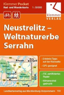 Klemmer Pocket Rad- und Wanderkarte Neustrelitz - Weltnaturerbe Serrahn - Herausgeber: Klemmer, Klaus