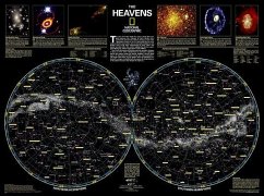 National Geographic Heavens Wall Map - Laminated (30.5 X 22.75 In) - National Geographic Maps
