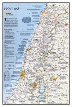 National Geographic Holy Land Wall Map - Classic (22.25 X 33 In) - National Geographic Maps