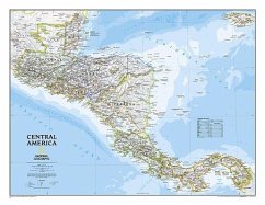 National Geographic Central America Wall Map - Classic (28.75 X 22.25 In) - National Geographic Maps