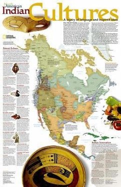 National Geographic North American Indian Cultures Wall Map (23.25 X 35.75 In) - National Geographic Maps