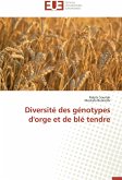 Diversité des génotypes d'orge et de blé tendre