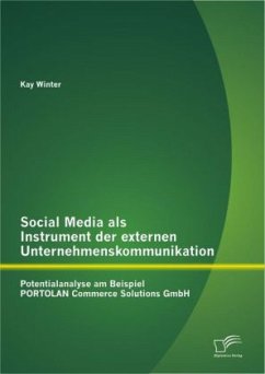 Social Media als Instrument der externen Unternehmenskommunikation: Potentialanalyse am Beispiel PORTOLAN Commerce Solutions GmbH - Winter, Kay