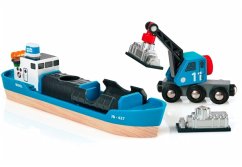 BRIO 33534 - Containerschiff mit Kranwagen