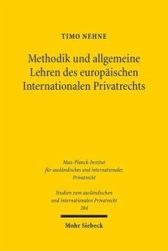 Cover Methodik und allgemeine Lehren des europäischen Internationalen Privatrechts