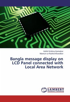Bangla message display on LCD Panel connected with Local Area Network