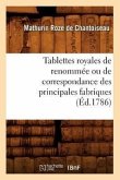 Tablettes Royales de Renommée Ou de Correspondance Des Principales Fabriques (Éd.1786)