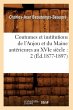 Coutumes Et Institutions de l'Anjou Et... - Bild 1