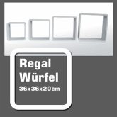 Regal-Würfel weiß, m. Wandaufhängung Regal-Würfel weiß, m. Wandaufhängung