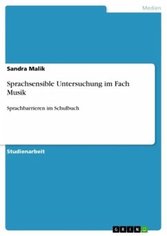 Sprachsensible Untersuchung im Fach Musik - Malik, Sandra