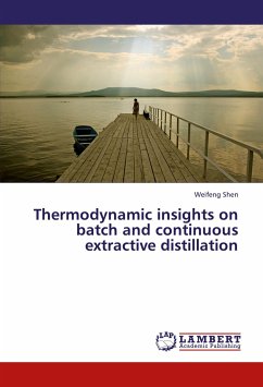 Thermodynamic insights on batch and continuous extractive distillation