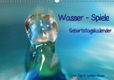 Geburtstagskalender "Wasser-Spiele" (Wandkalender immerwährend DIN A3 quer)