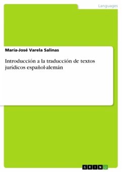 Introducción a la traducción de textos jurídicos español-alemán - Varela Salinas, María-José