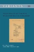 Cover The Journal of the European Society for Textual Scholarship