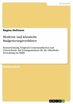 Moderne und klassische Budgetierungsverfahren - Hofmann, Regina