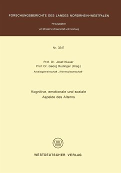 Cover Kognitive, emotionale und soziale Aspekte des Alterns