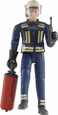 Bruder 60100 Feuerwehrmann mit Helm, Handschuhe, Zubehör
