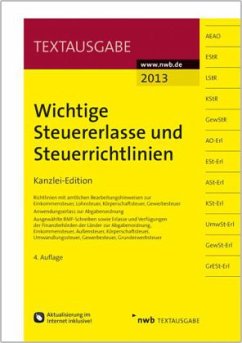 Cover Wichtige Steuererlasse und Steuerrichtlinien 2013