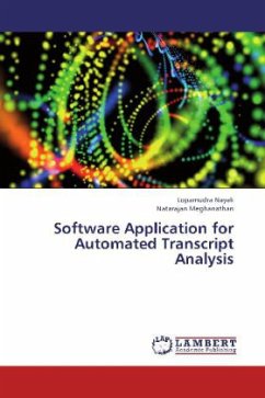 Software Application for Automated Transcript Analysis - Nayak, Lopamudra;Meghanathan, Natarajan