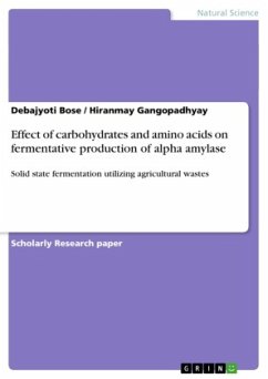 Effect of carbohydrates and amino acids on fermentative production of alpha amylase - Gangopadhyay, Hiranmay;Bose, Debajyoti