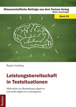 Cover Leistungsbereitschaft in Testsituationen (eBook, PDF)