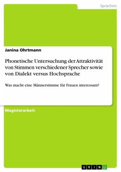 Phonetische Untersuchung der Attraktivität von Stimmen verschiedener Sprecher sowie von Dialekt versus Hochsprache - Ohrtmann, Janina