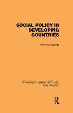 Social Policy in Developing Countries - Livingstone, Arthur