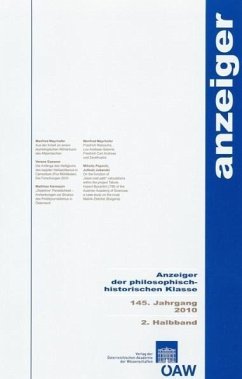 Cover Anzeiger der philosophisch-historischen Klasse 145. Jahrgang 2. Halbband 2010 (eBook, PDF)