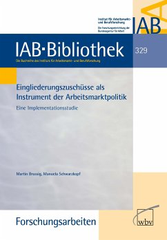 Eingliederungszuschüsse als Instrument der Arbeitsmarktpolitik (eBook, PDF) - Brussig, Martin; Schwarzkopf, Manuela