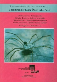Cover Checklisten der Fauna Österreichs, No.5 Protura (Insecta), Opiliones (Arachnida), Pseudoscorpiones (Arachnida), Tipulidae (Insecta: Diptera) (eBook, PDF)