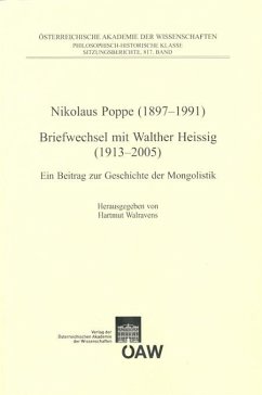 Cover Nikolaus Poppe (1897-1991 Briefwechsel mit Walther Heissig (1913-2005) (eBook, PDF)