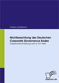 Nichtbeachtung des Deutschen Corporate Governance Kodex (eBook, PDF) - Lauterbach, Andrea