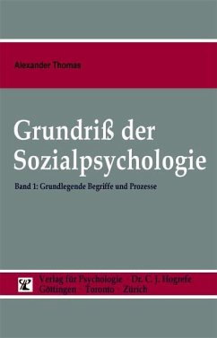 Grundriß der Sozialpsychologie (Band 1) Grundlegende Begriffe und Prozesse (eBook, PDF) - Thomas, Alexander