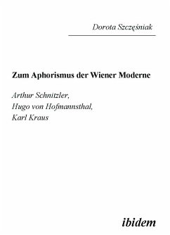 Zum Aphorismus der Wiener Moderne (eBook, PDF) - Szczesniak, Dorota