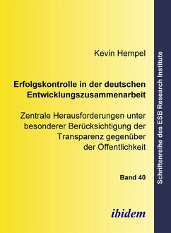 Erfolgskontrolle in der deutschen Entwicklungszusammenarbeit (eBook, PDF) - Hempel, Kevin